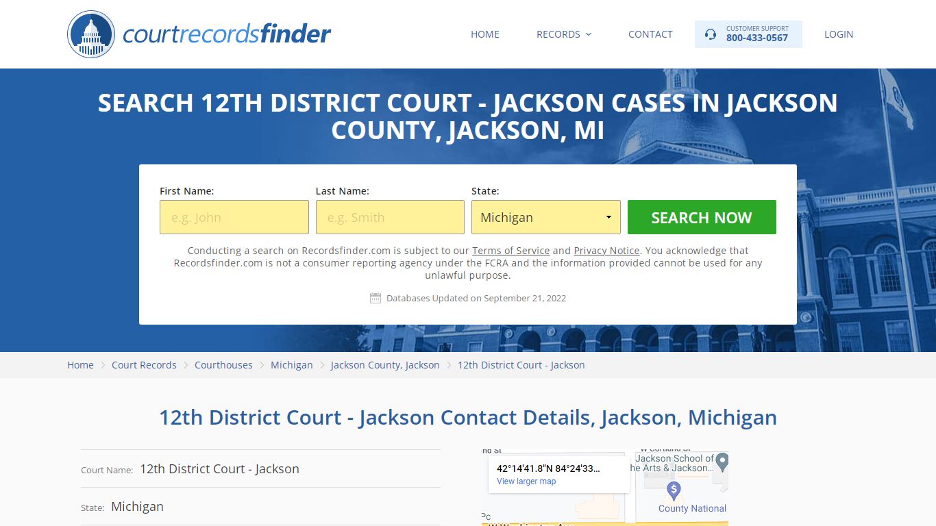 12th District Court - Jackson Case Search - Jackson County, MI ...